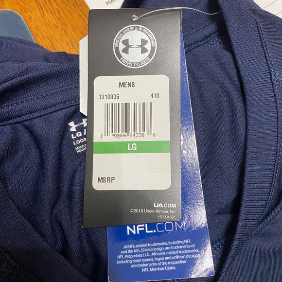 NWT L Under Armour New England Patriots Shirt - Picture 5 of 11